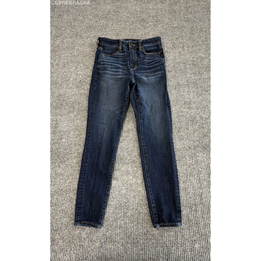 American Eagle Women Dark Wash High Rise Skinny Jeans Ne(x)t Level Stretch 4